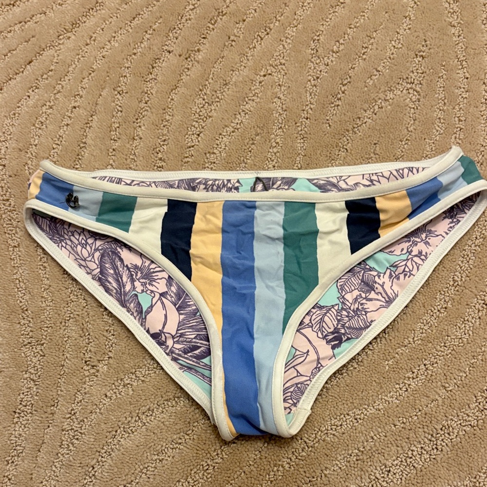 Maaji Multicolor Striped Bikini Bottom